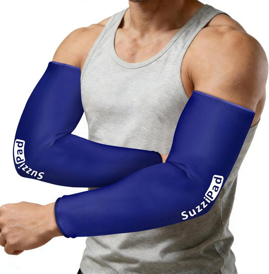 SUZZIPAD Extended-Length Elbow Ice Pack for Pitchers, Flexible Arm ice pack Sleeve, 360° Reusable Gel Wrap for Upper Arm, Wrist, Shin Splint, Tendonitis and Golfers Relief
