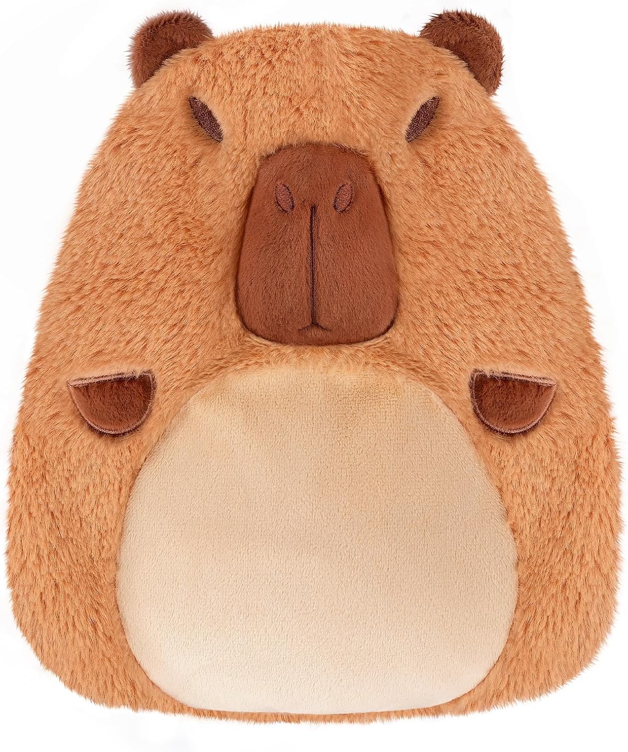 7.8" x 10.6", 1.2 lb Capybara Microwavable Heating Pad for Belly, Neck & Shoulders, Removable Plush Cover, Unscented Natural Fill, Adorable Surprise Present