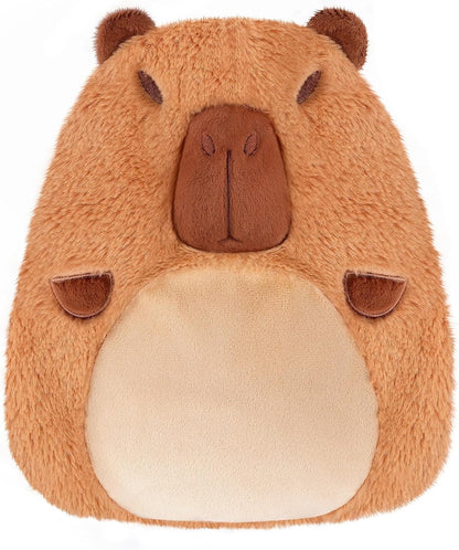 7.8" x 10.6", 1.2 lb Capybara Microwavable Heating Pad for Belly, Neck & Shoulders, Removable Plush Cover, Unscented Natural Fill, Adorable Surprise Present