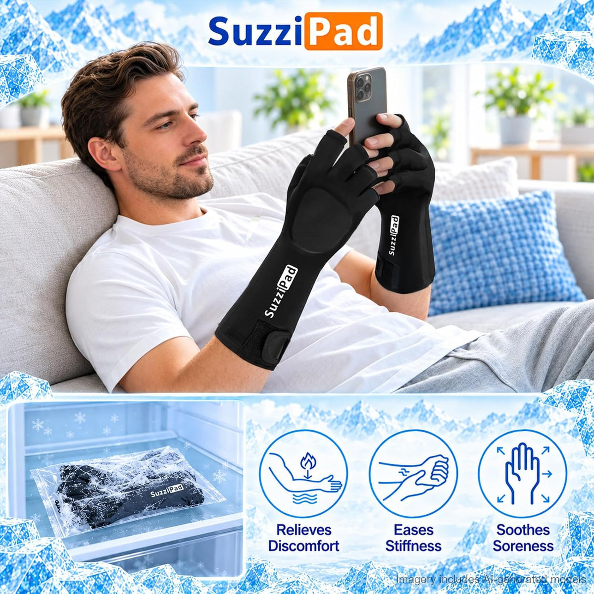 2PK Extended Dual-Gel Hand Ice Pack
