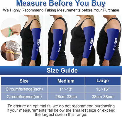 SUZZIPAD Extended-Length Elbow Ice Pack for Pitchers, Flexible Arm ice pack Sleeve, 360° Reusable Gel Wrap for Upper Arm, Wrist, Shin Splint, Tendonitis and Golfers Relief