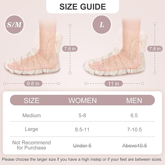 SUZZIPAD Microwavable Foot Booties for Achilles Tendinitis, Feet Warmers for Aching Feet Relief
