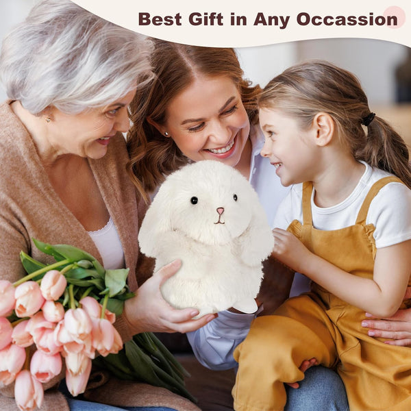 Bunny Stuffed Animal, Microwavable Stuffed Animal for Period Cramps Pain, Rabbit plush for Anxiety Relief
