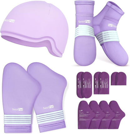 SuzziPad Chemo Care Package, Chemo Gloves and Socks for Neuropathy, Cold Caps for Chemotherapy