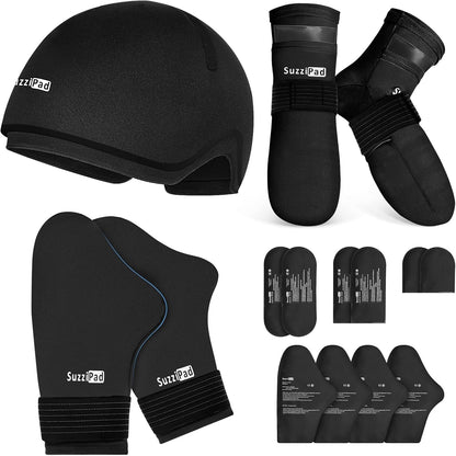 SuzziPad Chemo Care Package, Chemo Gloves and Socks for Neuropathy, Cold Caps for Chemotherapy