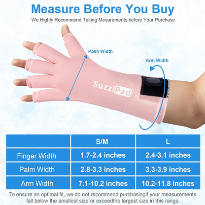 SuzziPad 2PK Hand Ice Pack for Fingers & Forearm, Extended Length Reusable Cold Wrap for Wrist, Post-Workout, Tendonitis
