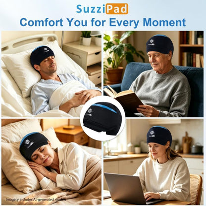 SuzziPad 30-Minute Detachable Cold Therapy Cap for Chemo & Migraine Relief