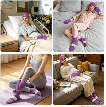 SuzziPad Chemo Care Package, Chemo Gloves and Socks for Neuropathy, Cold Caps for Chemotherapy