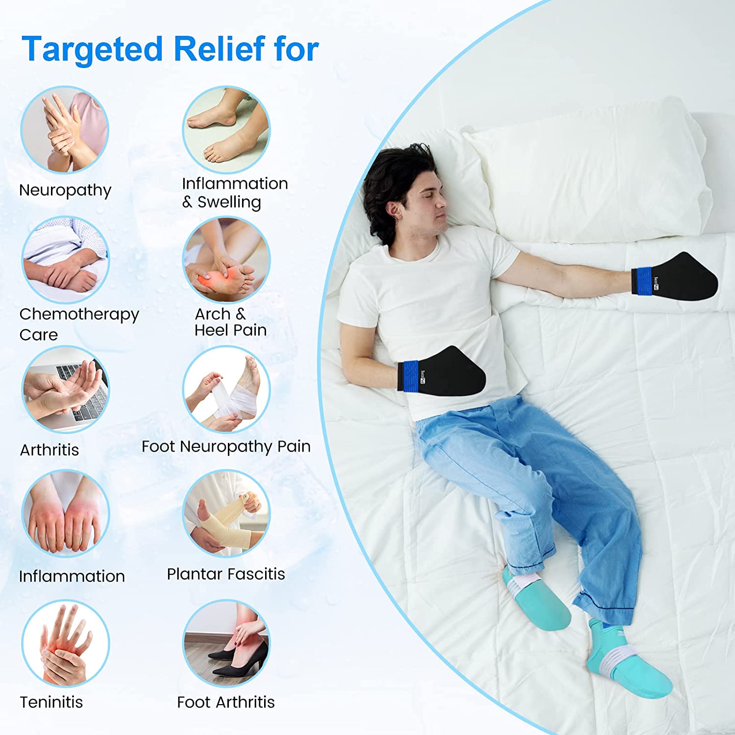 SuzziPad Chemo Care Package, Chemo Gloves and Socks for Neuropathy