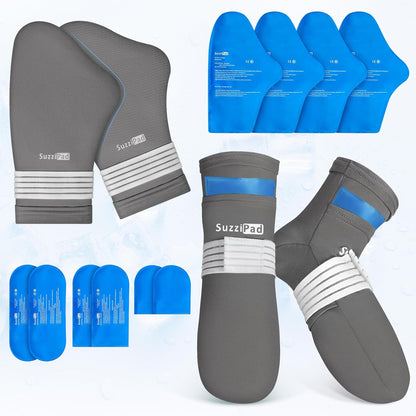 SuzziPad Cold Therapy Socks & Hand Ice Pack Cold Gloves