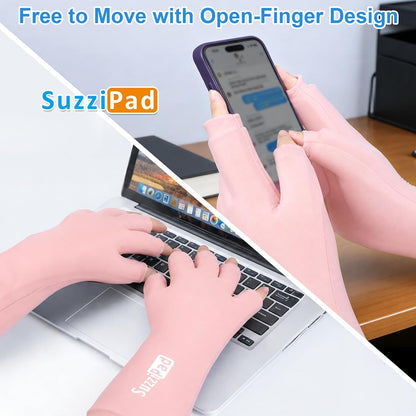 SuzziPad 2PK Hand Ice Pack for Fingers & Forearm, Extended Length Reusable Cold Wrap for Wrist, Post-Workout, Tendonitis