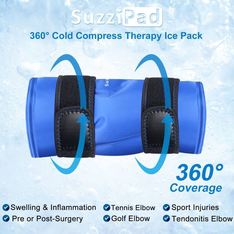 SUZZIPAD Elbow Ice Pack for Tendonitis and Tennis Elbow
