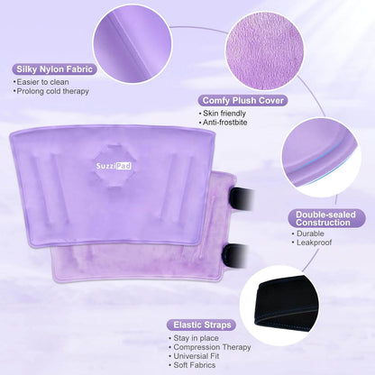 SuzziPad Elbow Ice Pack for Injuries with Double-Sided Fabric Cover