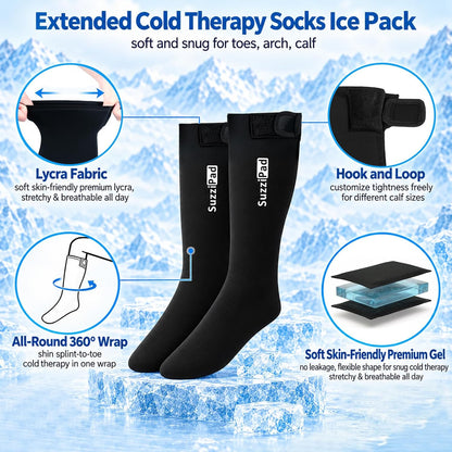 SuzziPad Extended-Length Cold Therapy Socks for Chemo & Foot Discomfort