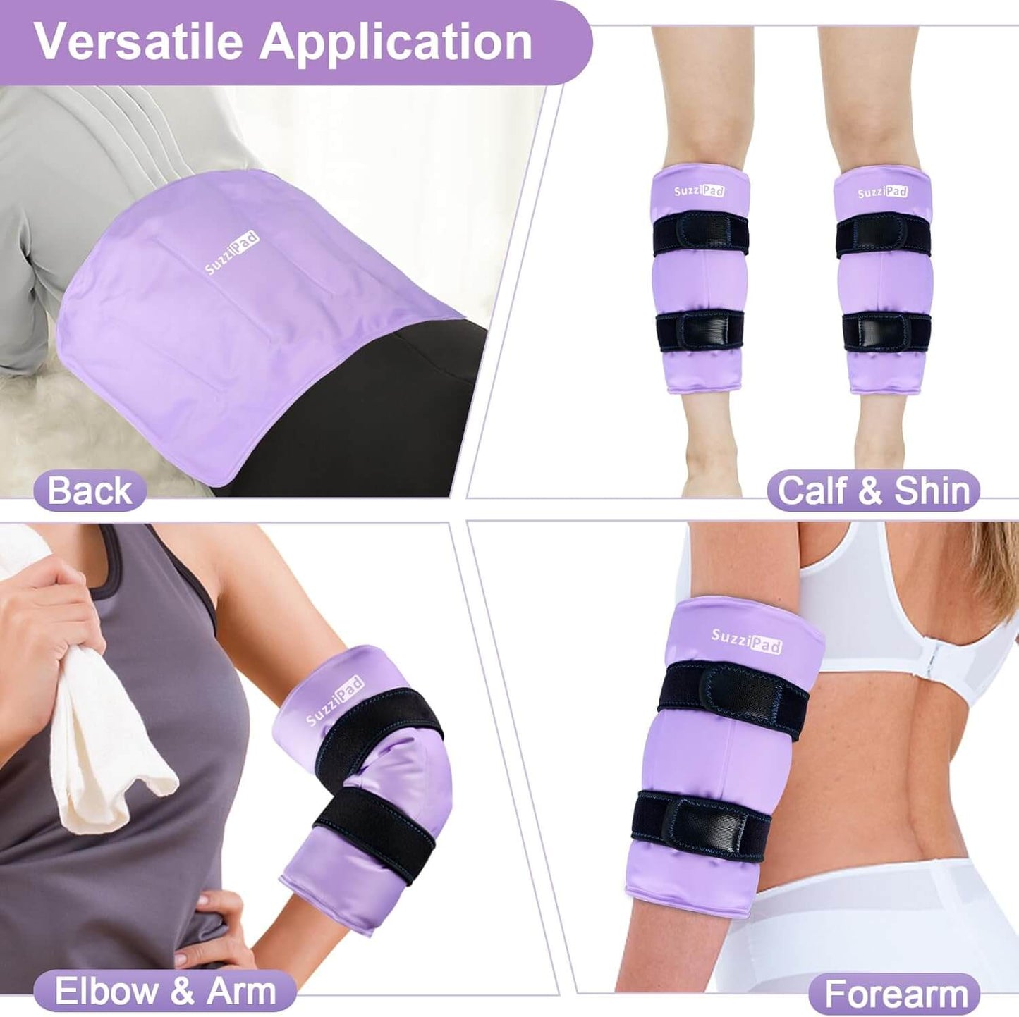 Shin Splint Ice Packs for Injuries Resuable Gel, Calf Ice Pack Wrap Cold Compression Sleeve for Runner