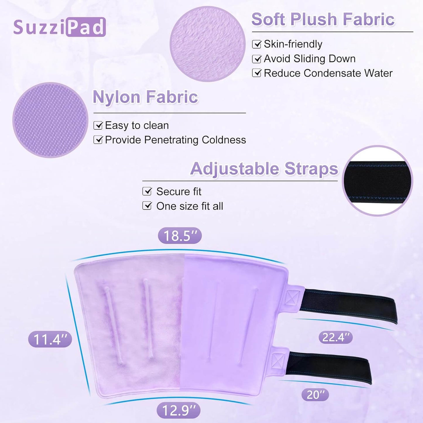 Shin Splint Ice Packs for Injuries Resuable Gel, Calf Ice Pack Wrap Cold Compression Sleeve for Runner