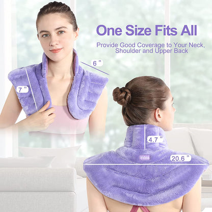 Products SuzziPad Microwave Heating Pad for Neck and Shoulders, Weighted Neck and Shoulder Wrap for Pain Relief and Spasm,