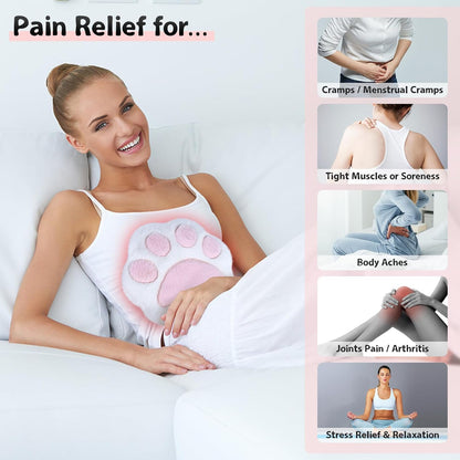 SuzziPad Cute Microwave Heating Pads for Cramps & Period Pain Relief, Weighted Stuffed Animals for Anxiety & Cuddle
