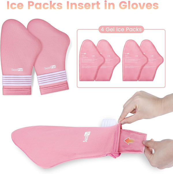 SuzziPad Replacement Ice Gel Packs for Cold Therapy Gloves and Socks(10-Piece Set)
