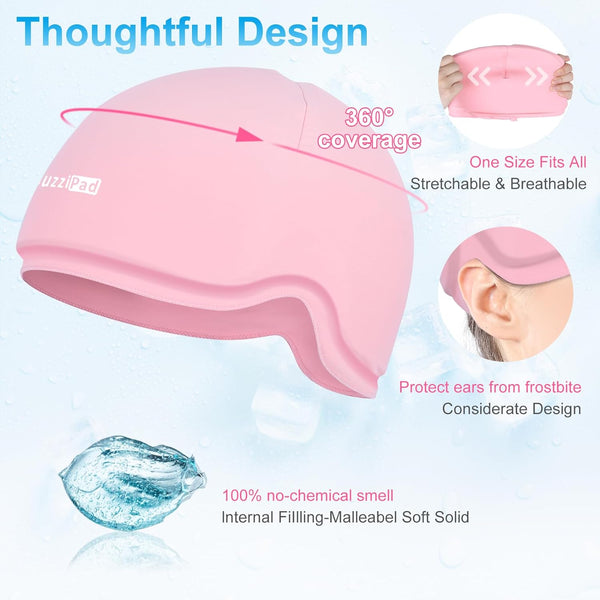 SuzziPad Cold Cap for Chemotherapy Patients, Migraine Relief Cap, Headache Ice Pack, Ice Cap for Chemo, Ice Hats for Migraines