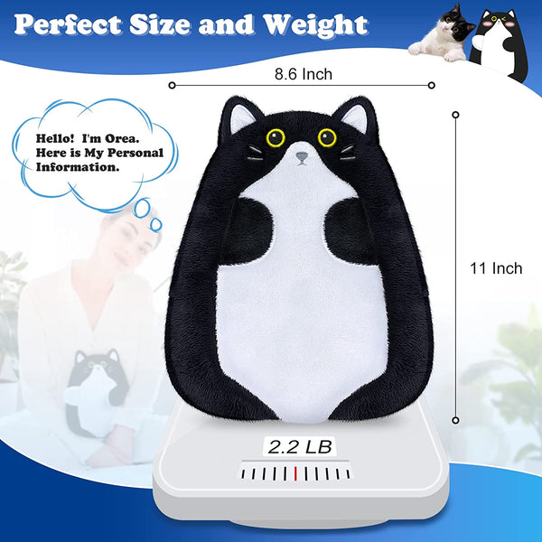 SuzziPad Cute Microwave Heating Pads for Cramps & Period Pain Relief, Weighted Stuffed Animals for Anxiety & Cuddle; Stress Relief Gifts for Women & Girls; Moist Heat Pack with Washable Cover, Cat
