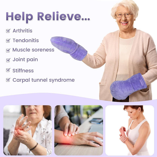 SuzziPad Microwavable Heating Gloves for Hands Soothing & Warming