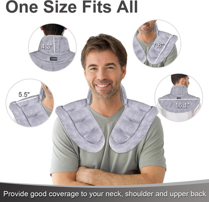 SuzziPad Weighted Microwavable Heating Pad with Herbal Aromatherapy for Neck and Shoulders