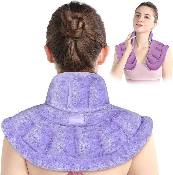 Products SuzziPad Microwave Heating Pad for Neck and Shoulders, Weighted Neck and Shoulder Wrap for Pain Relief and Spasm,
