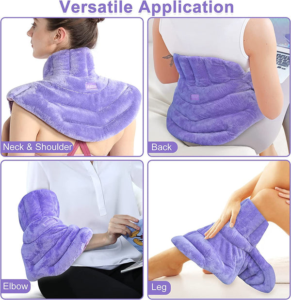 Products SuzziPad Microwave Heating Pad for Neck and Shoulders, Weighted Neck and Shoulder Wrap for Pain Relief and Spasm,