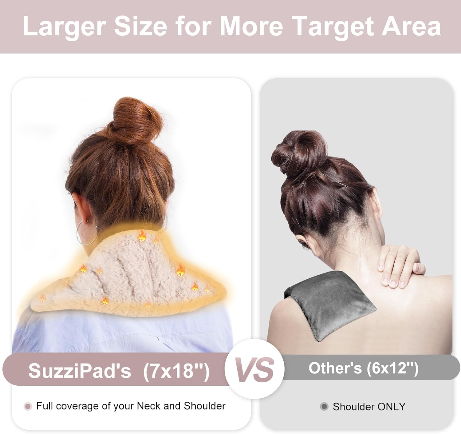 SuzziPad Microwave Heating Pad for Pain Relief, 7x16"