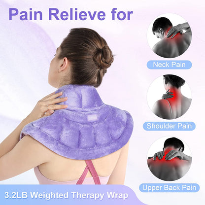 SuzziPad Weighted Microwavable Heating Pad with Herbal Aromatherapy for Neck and Shoulders