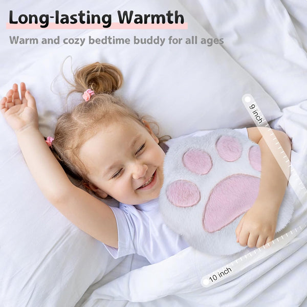SuzziPad Cute Microwave Heating Pads for Cramps & Period Pain Relief, Weighted Stuffed Animals for Anxiety & Cuddle; Stress Relief Gifts for Women & Girls; Moist Heat Pack with Washable Cover, Cat