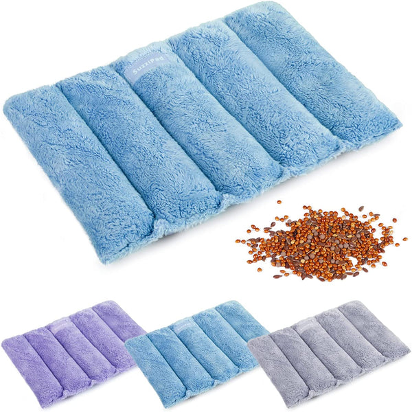 SuzziPad Microwave Heating Pad, 8 x 12” Reusable Moist Heating Pads for Cramps, Joint Pain Relief, Arthritis, Sore Muscle, Heat Pad for Shoulder, Knee, Abdominal and Back (Blue)