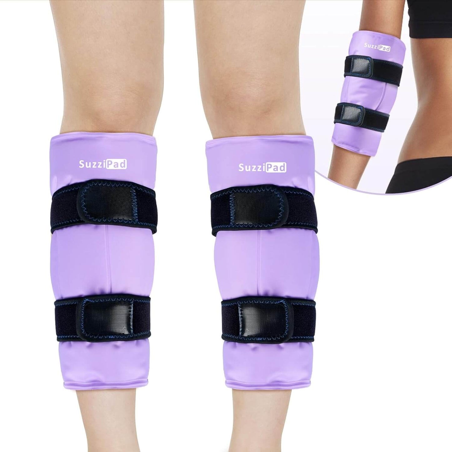 Shin Splint Ice Packs for Injuries Resuable Gel, Calf Ice Pack Wrap Cold Compression Sleeve for Runner