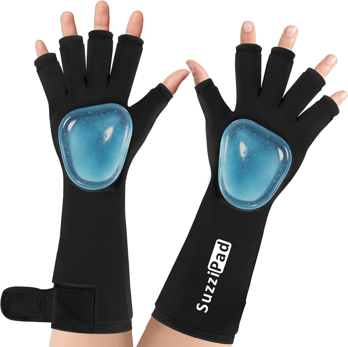 SuzziPad 2PK Extended Dual-Gel Hand Ice Pack, Arthritis & Carpal Tunnel