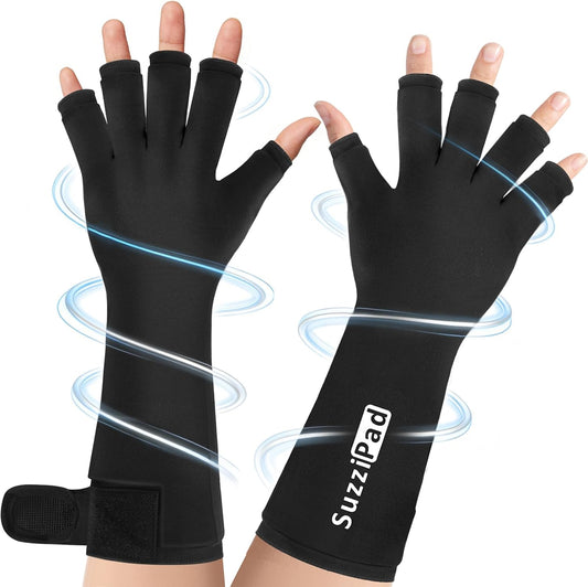SuzziPad 2PK Hand Ice Pack for Fingers & Forearm, Extended Length Reusable Cold Wrap for Wrist, Post-Workout, Tendonitis