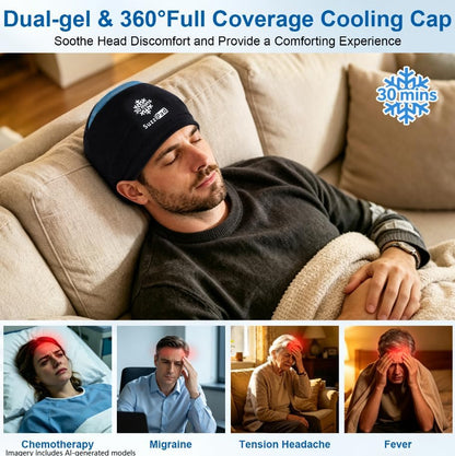 SuzziPad 30-Minute Detachable Cold Therapy Cap for Chemo & Migraine Relief