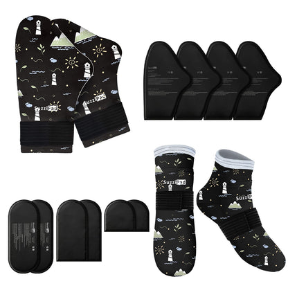 SuzziPad Cold Socks & Hands Ice Pack for Chemo, Allover Print