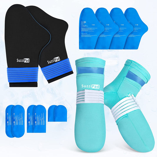 SuzziPad Cold Therapy Socks & Hand Ice Pack Cold Gloves for Chemotherapy Neuropathy