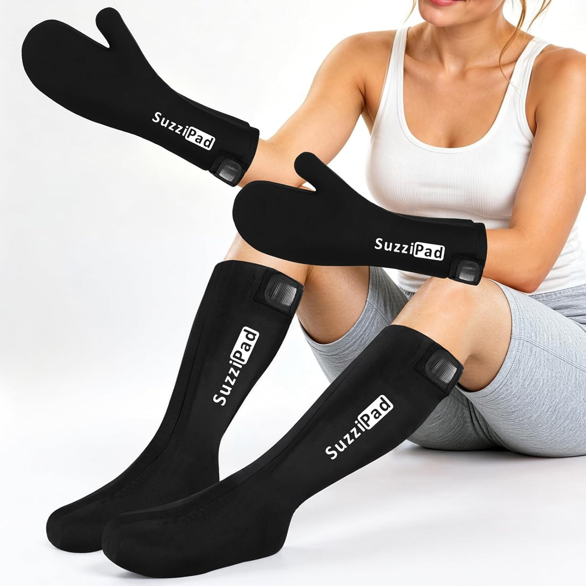 SuzziPad Extended Cold Therapy Socks & Hand Ice Pack for Chemotherapy