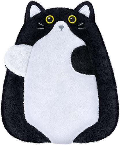 SuzziPad Cute Microwave Heating Pads for Cramps & Period Pain Relief, Weighted Stuffed Animals for Anxiety & Cuddle; Stress Relief Gifts for Women & Girls; Moist Heat Pack with Washable Cover, Cat
