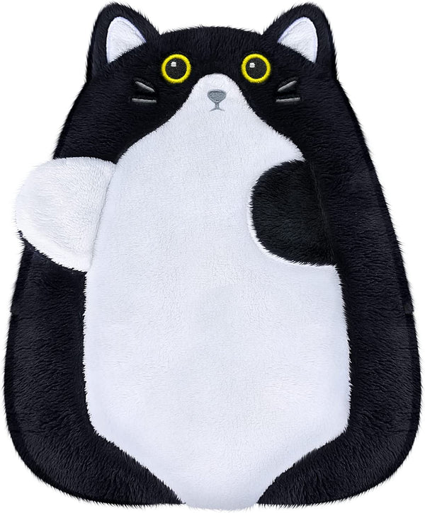SuzziPad Cute Microwave Heating Pads for Cramps & Period Pain Relief, Weighted Stuffed Animals for Anxiety & Cuddle; Stress Relief Gifts for Women & Girls; Moist Heat Pack with Washable Cover, Cat