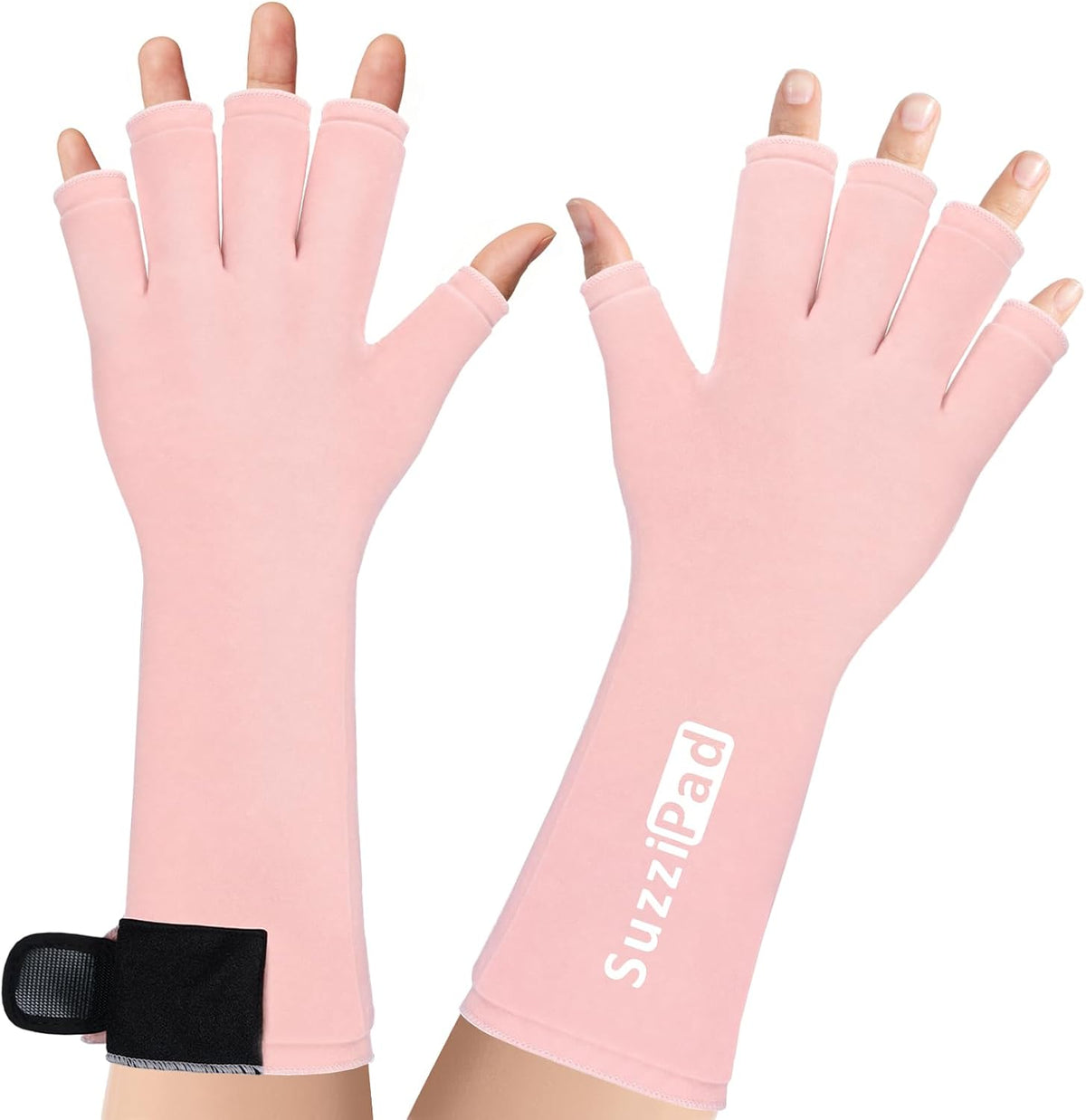 SuzziPad 2PK Hand Ice Pack for Fingers & Forearm, Extended Length Reusable Cold Wrap for Wrist, Post-Workout, Tendonitis
