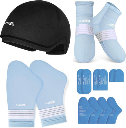 SuzziPad Chemo Care Package, Chemo Gloves and Socks for Neuropathy, Cold Caps for Chemotherapy