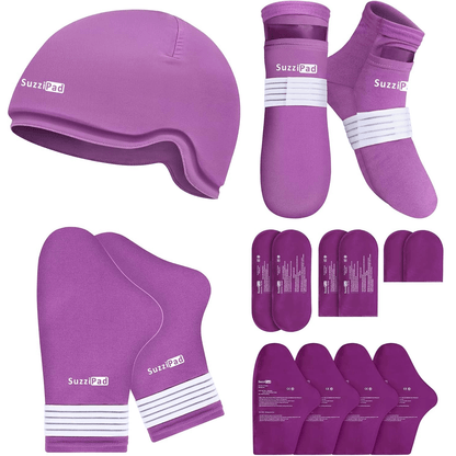 SuzziPad Chemo Care Package, Chemo Gloves and Socks for Neuropathy, Cold Caps for Chemotherapy