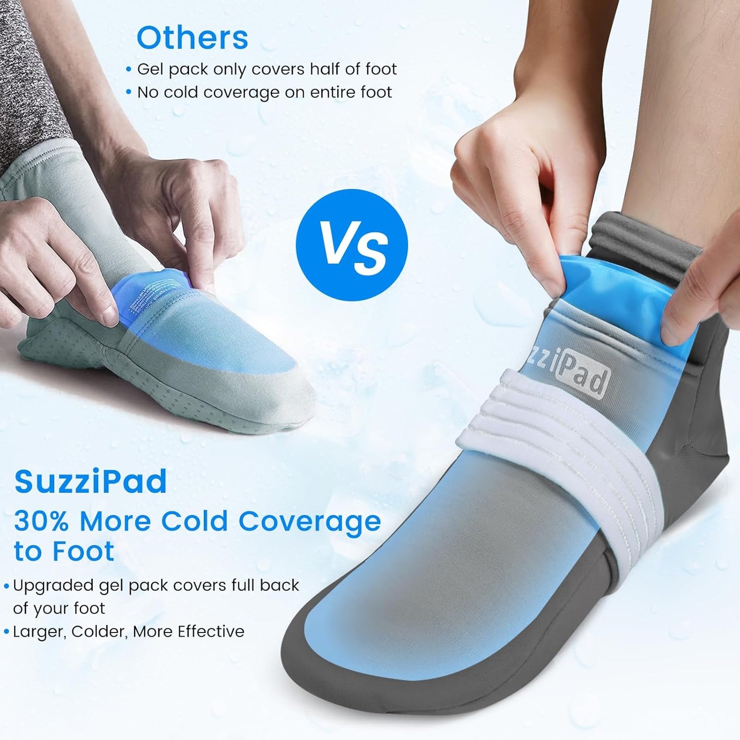 SuzziPad Cold Therapy Socks & Hand Ice Pack Cold Gloves