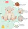 SuzziPad Highland Cow Stuffed Animal, Microwave Stuffed Animal Plushies, Unscented