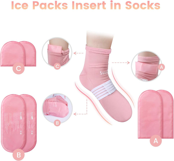 SuzziPad Replacement Ice Gel Packs for Cold Therapy Gloves and Socks(10-Piece Set)