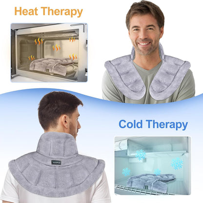 SuzziPad Weighted Microwavable Heating Pad with Herbal Aromatherapy for Neck and Shoulders