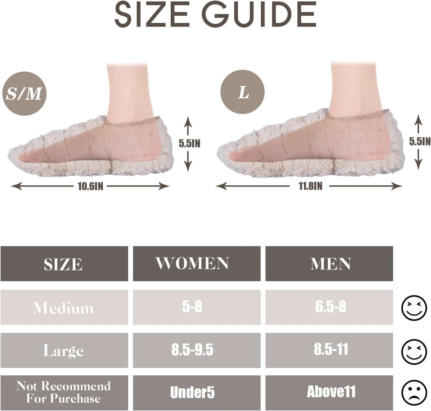 SUZZIPAD Microwavable Slippers and Foot Warmer for Plantar Fasciitis, Cold Feet